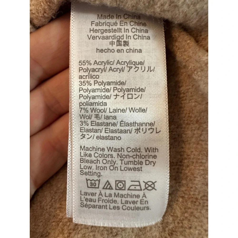 J.Crew Extra-Soft Crewneck Sweater‎ Tan Camel Heather Wool Blend Small S